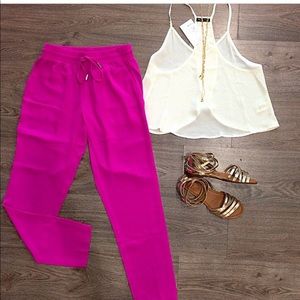 Fuchsia jogger pants